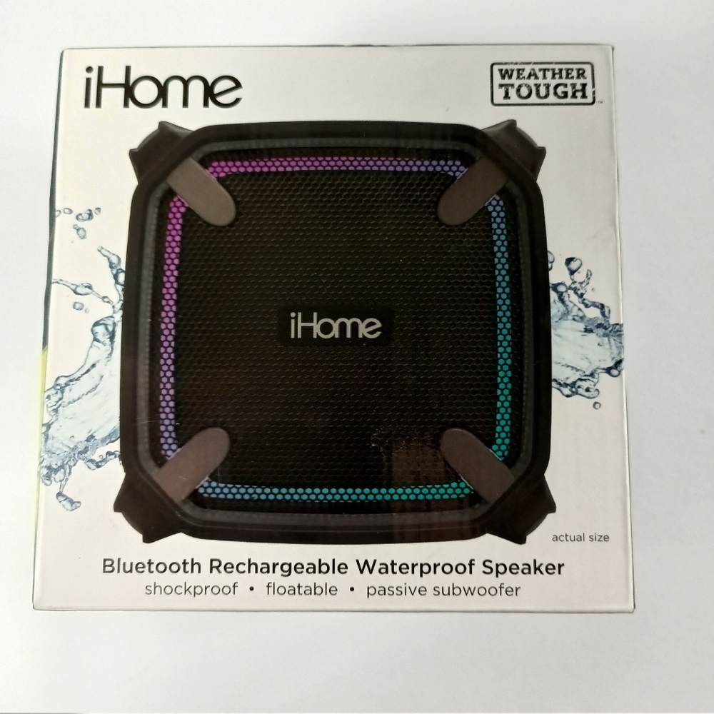 iHome Bluetooth Rechargeable Waterproof Speaker